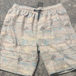 Spyder Gray Shark Pattern Swim Shorts
